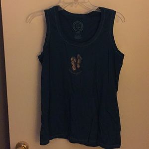 Life Is Good sleeveless sandals tee